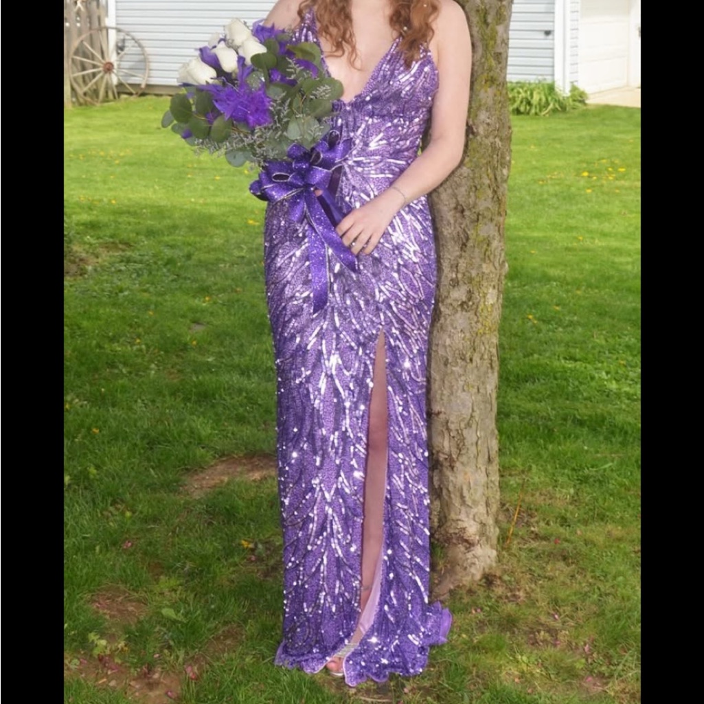 Purple Sequin Prom Dress!